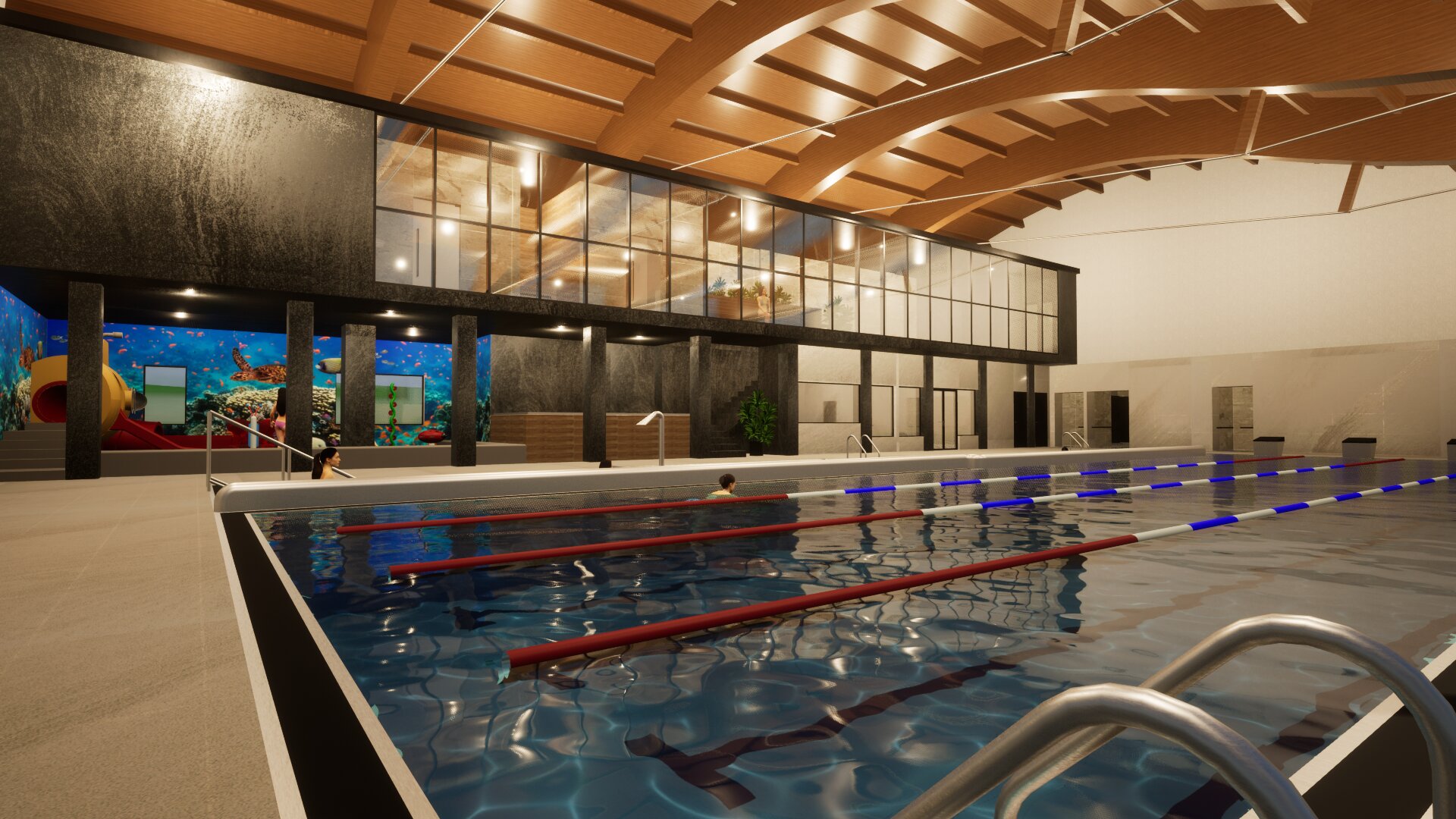 zdjęcie wizualizacji przebudowy krytej pływalni ROSIR w Rzeszowie